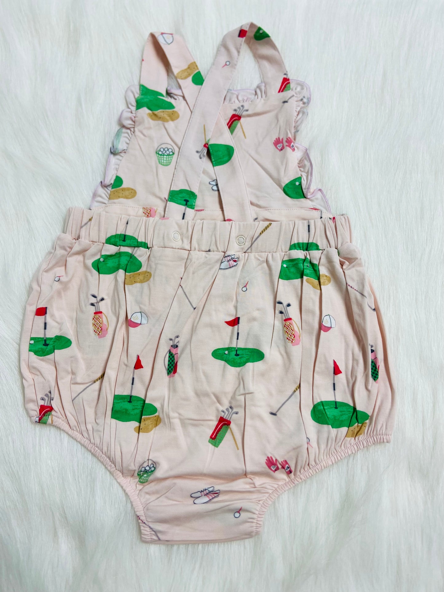 Golf things pink ruffle bubble