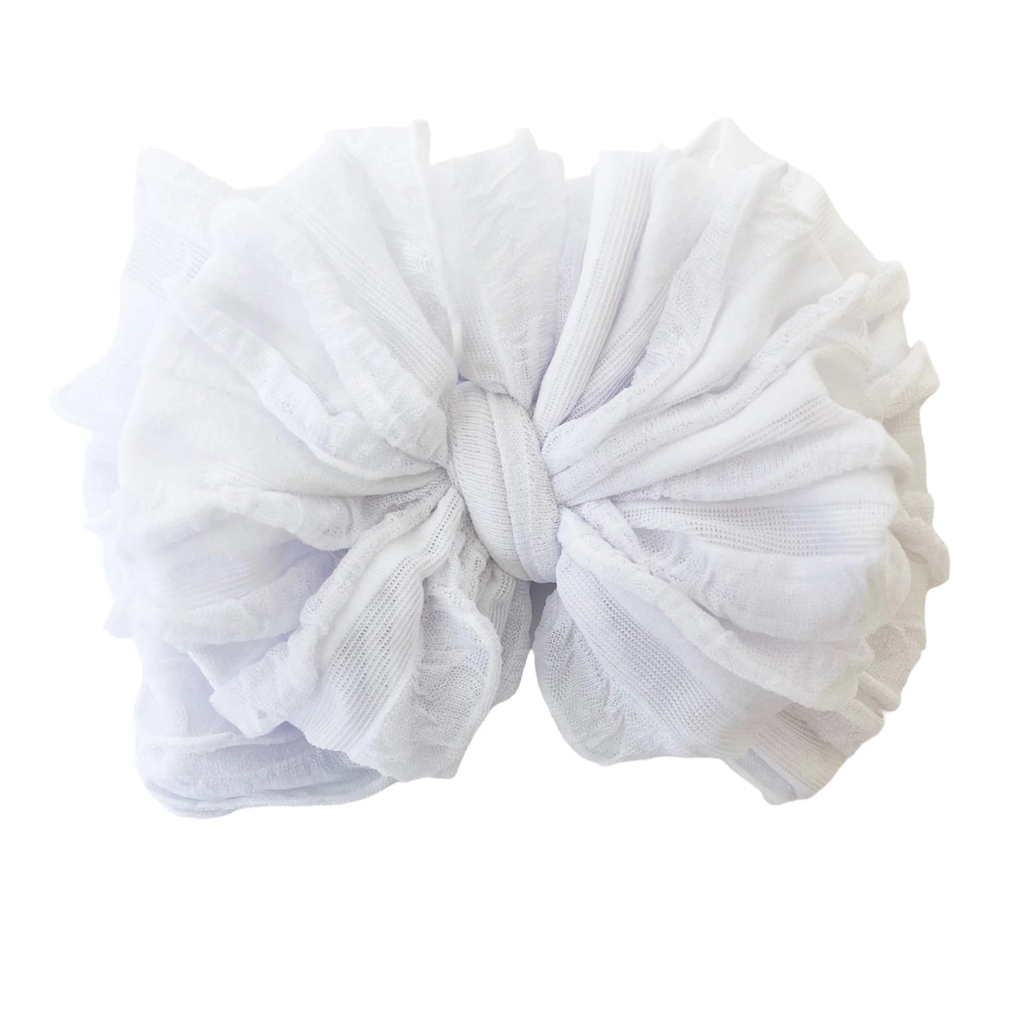 Ruffled Headband- white