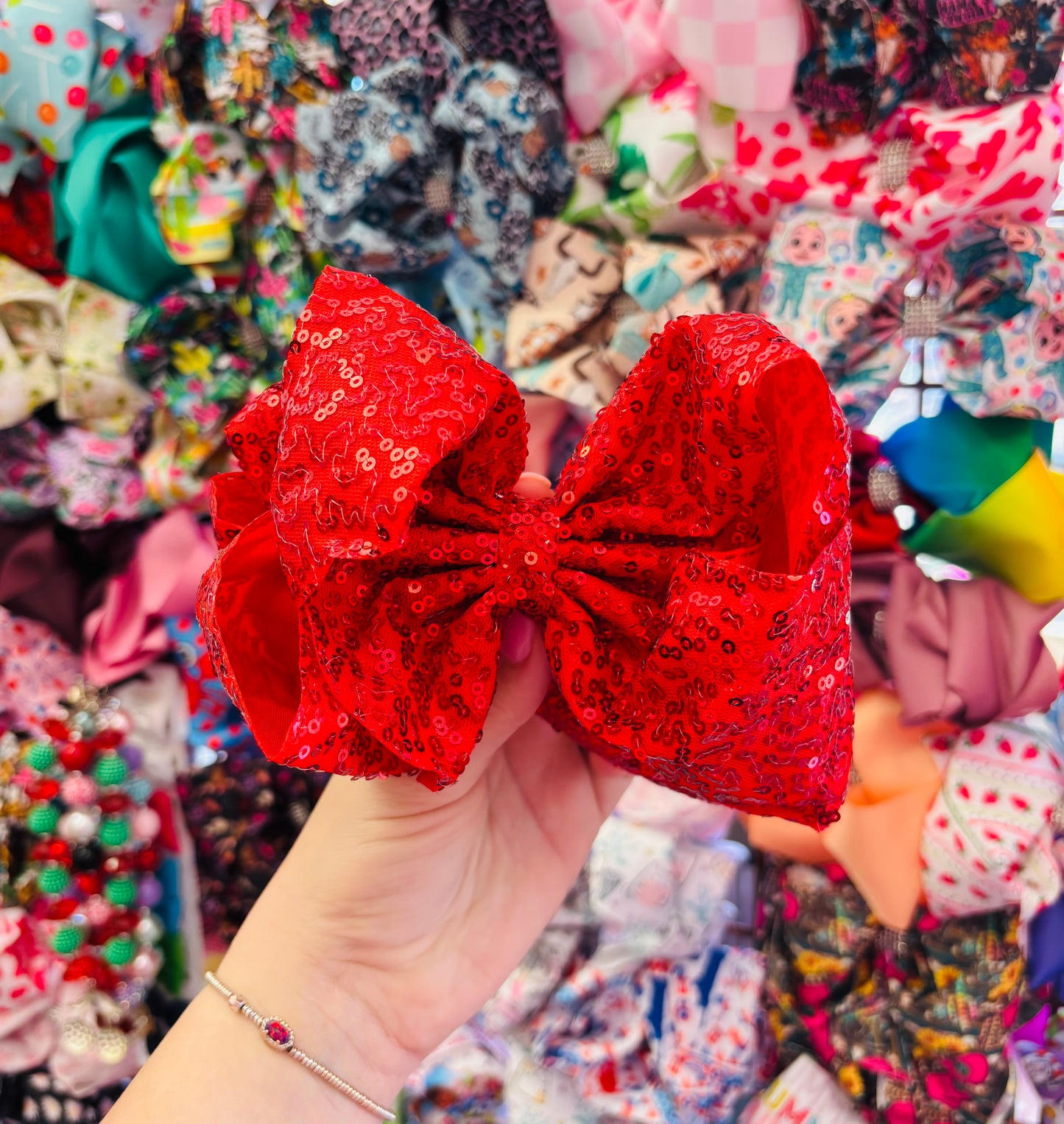 Red Sparkle Bow