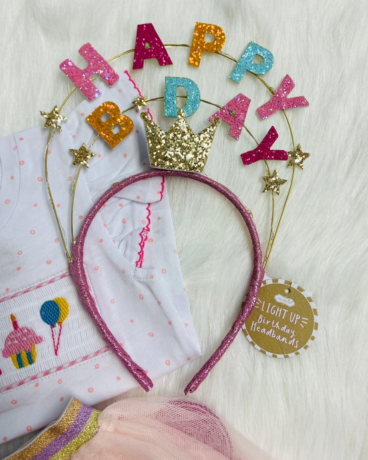 Light up happy b-day headband
