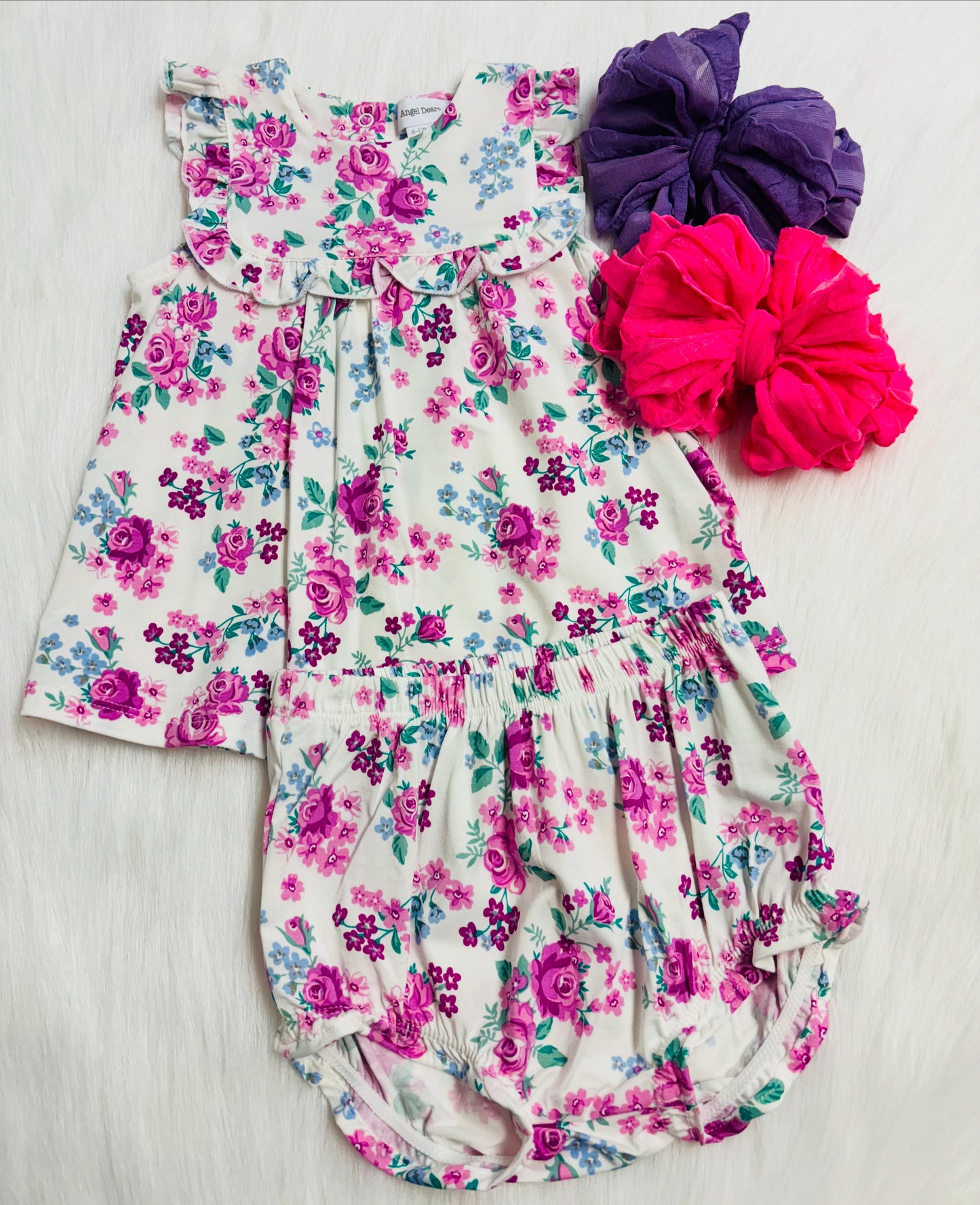 Cute Little Roses Ruffle Top & Bloomer
