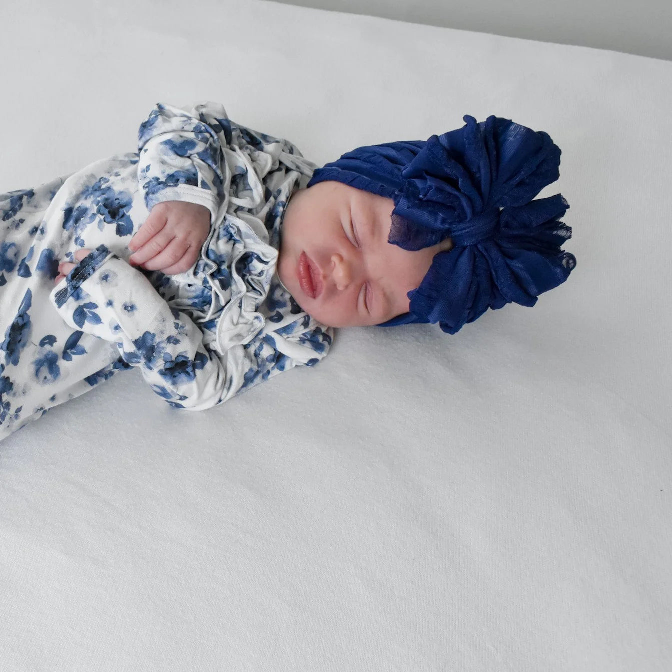 Ruffled Headband~ Navy