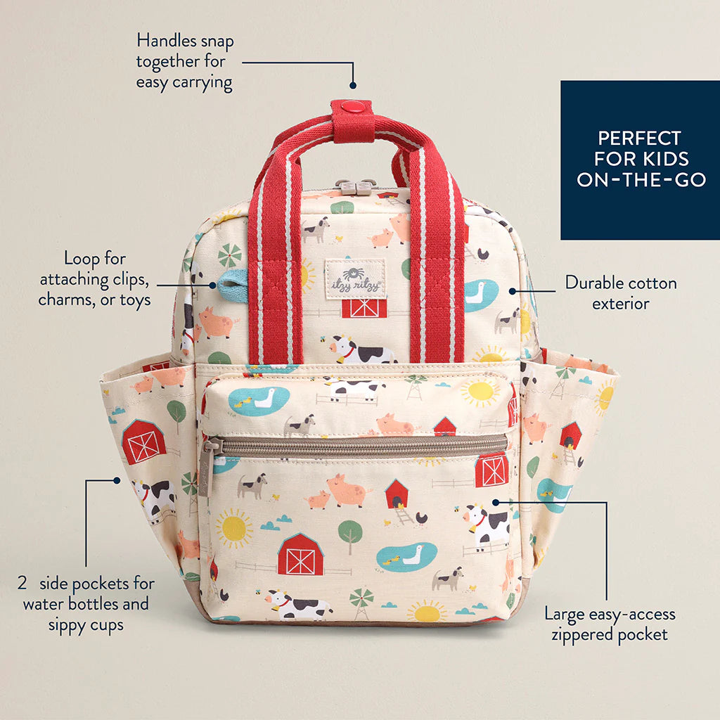 Farm animals Itzy ritzy toddler backpack