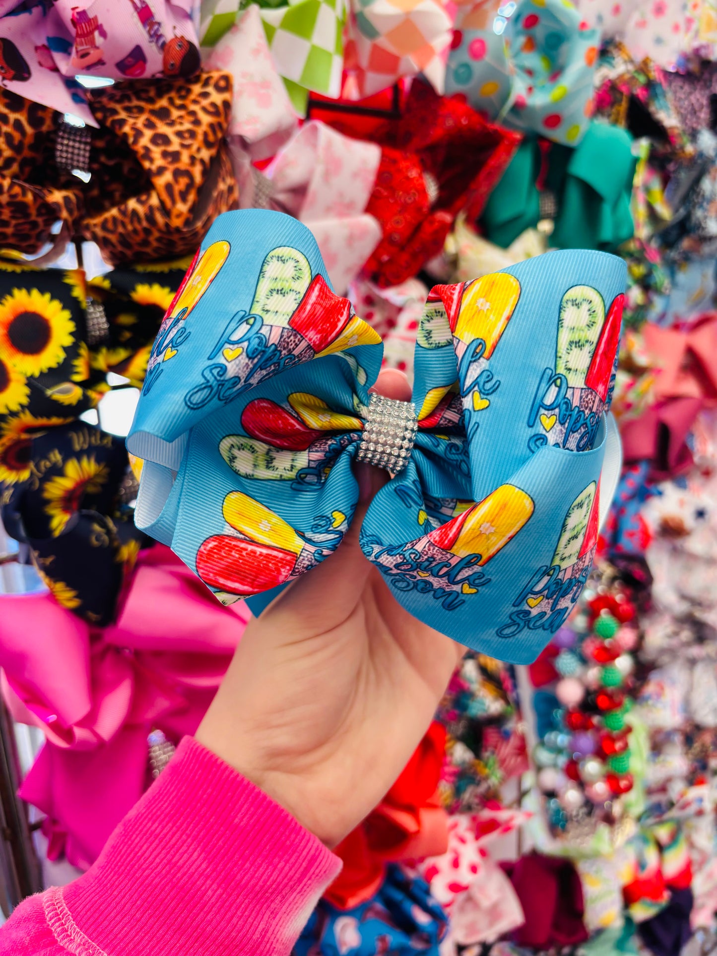Summer pop bling bow