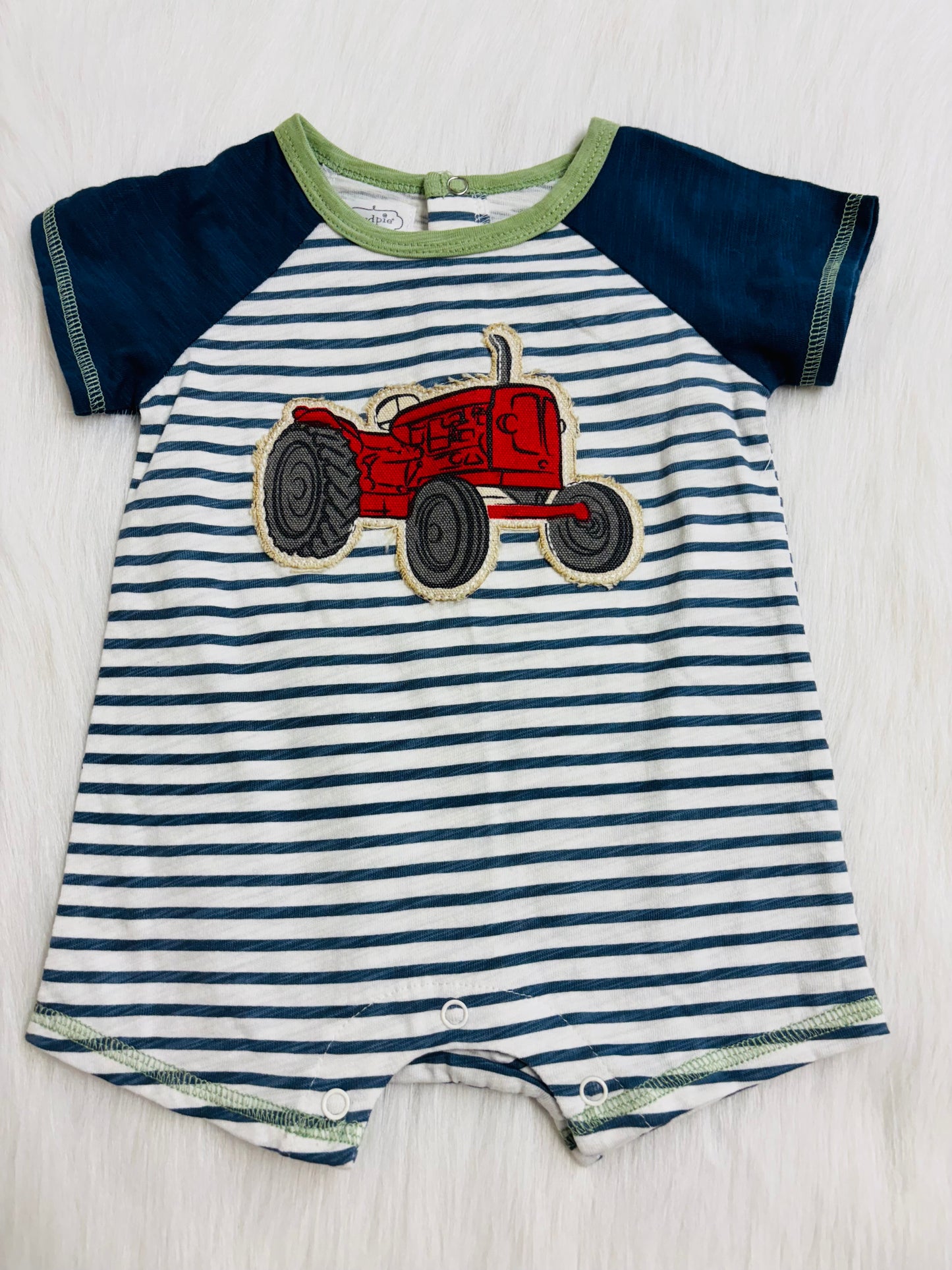 Tractor short sleeve onesie