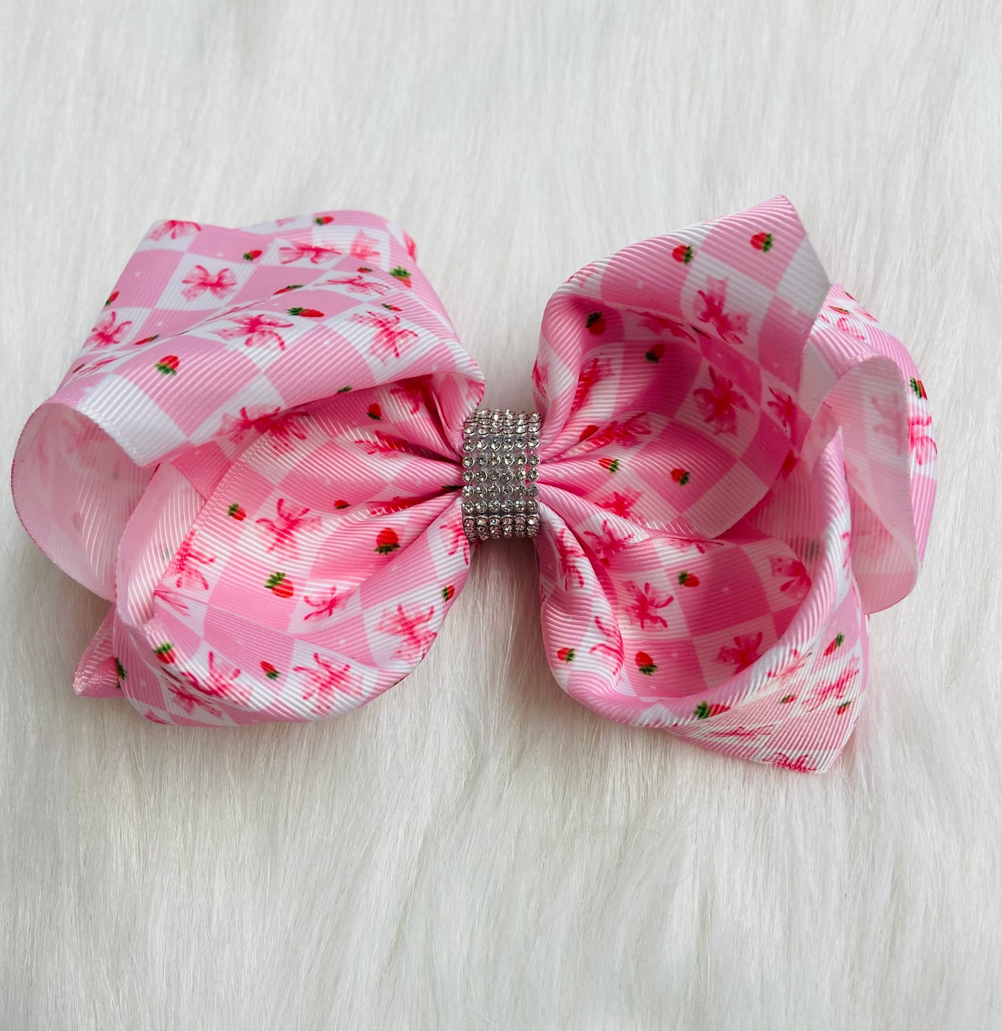 Strawberry Bling Bow