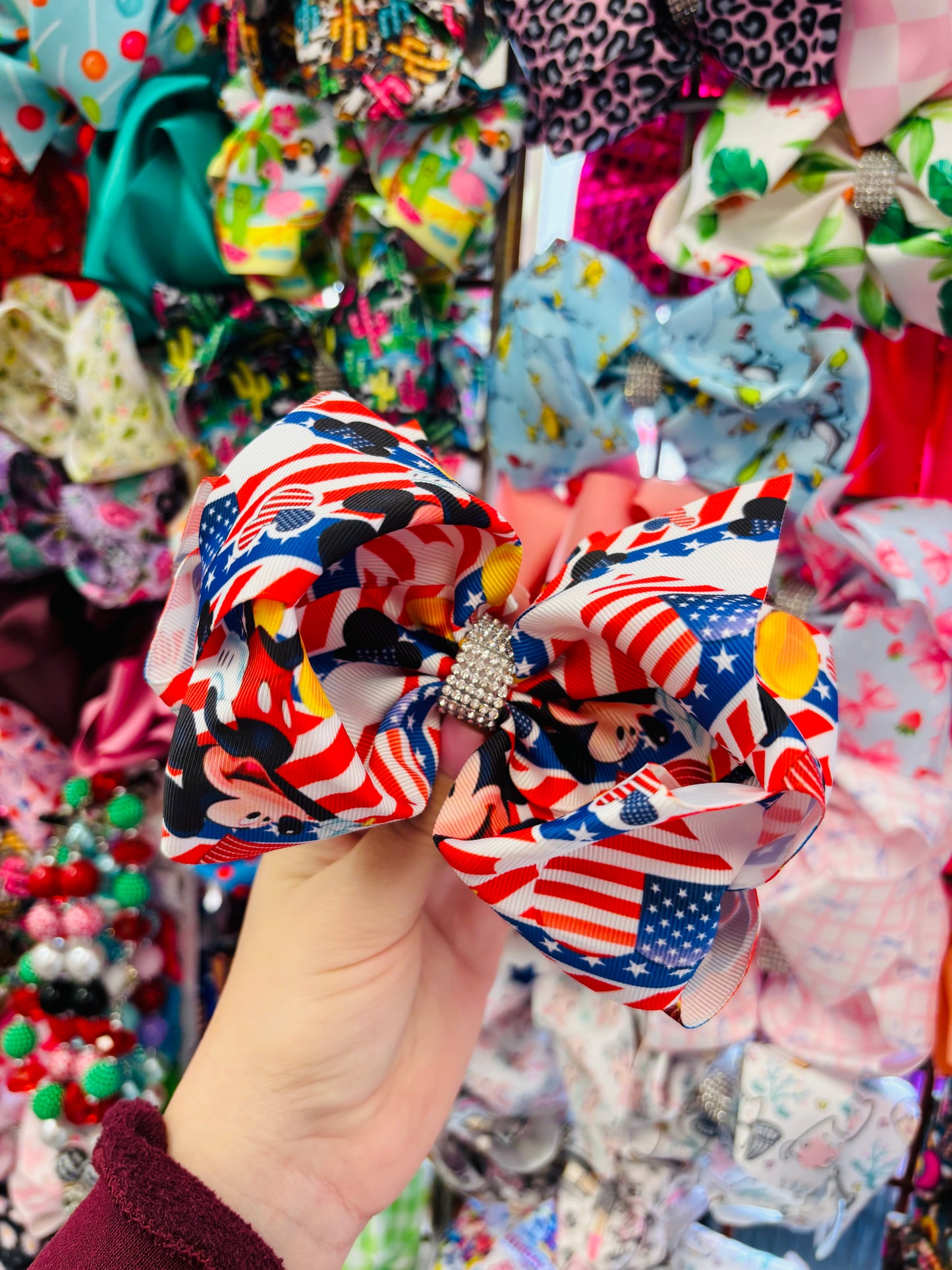 Mickie mouse American bling bow