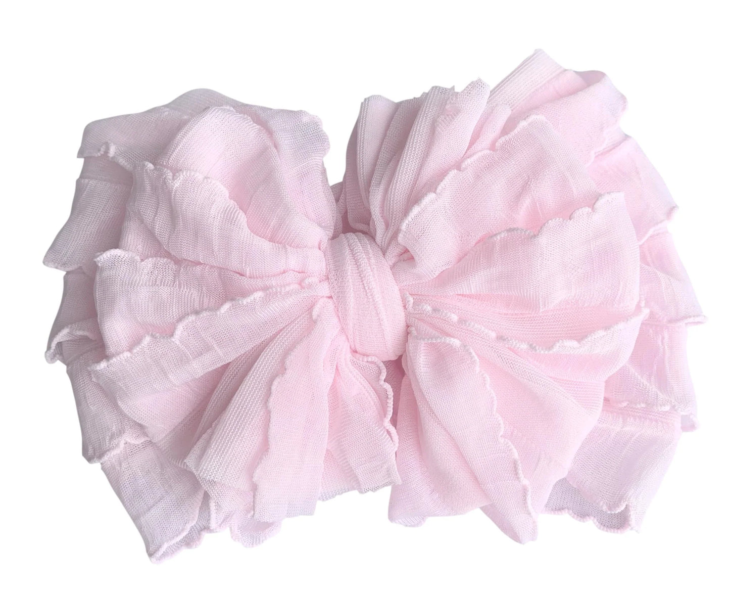 Ruffled headband- perfect pink