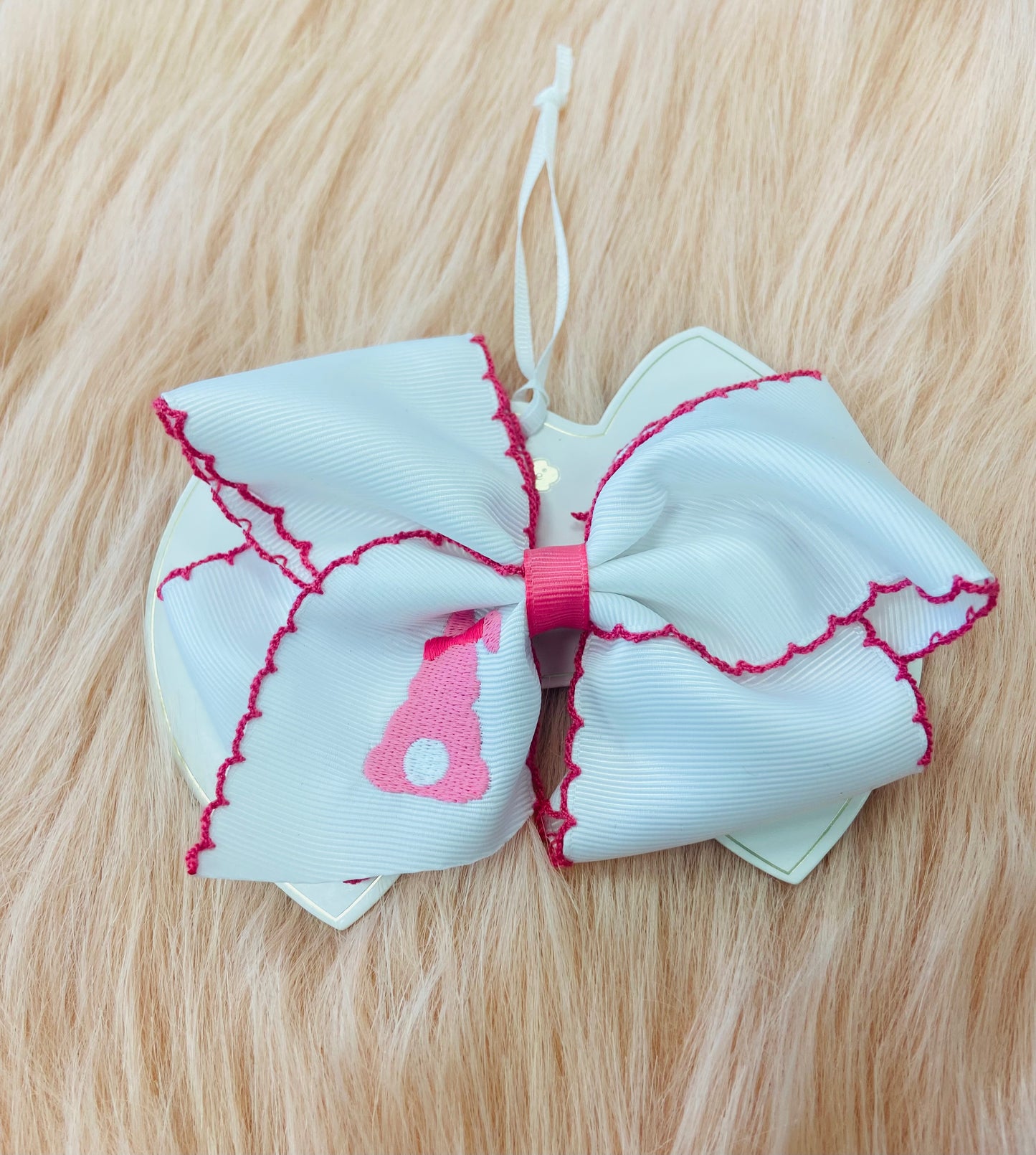 Mud pie embroidery bow
