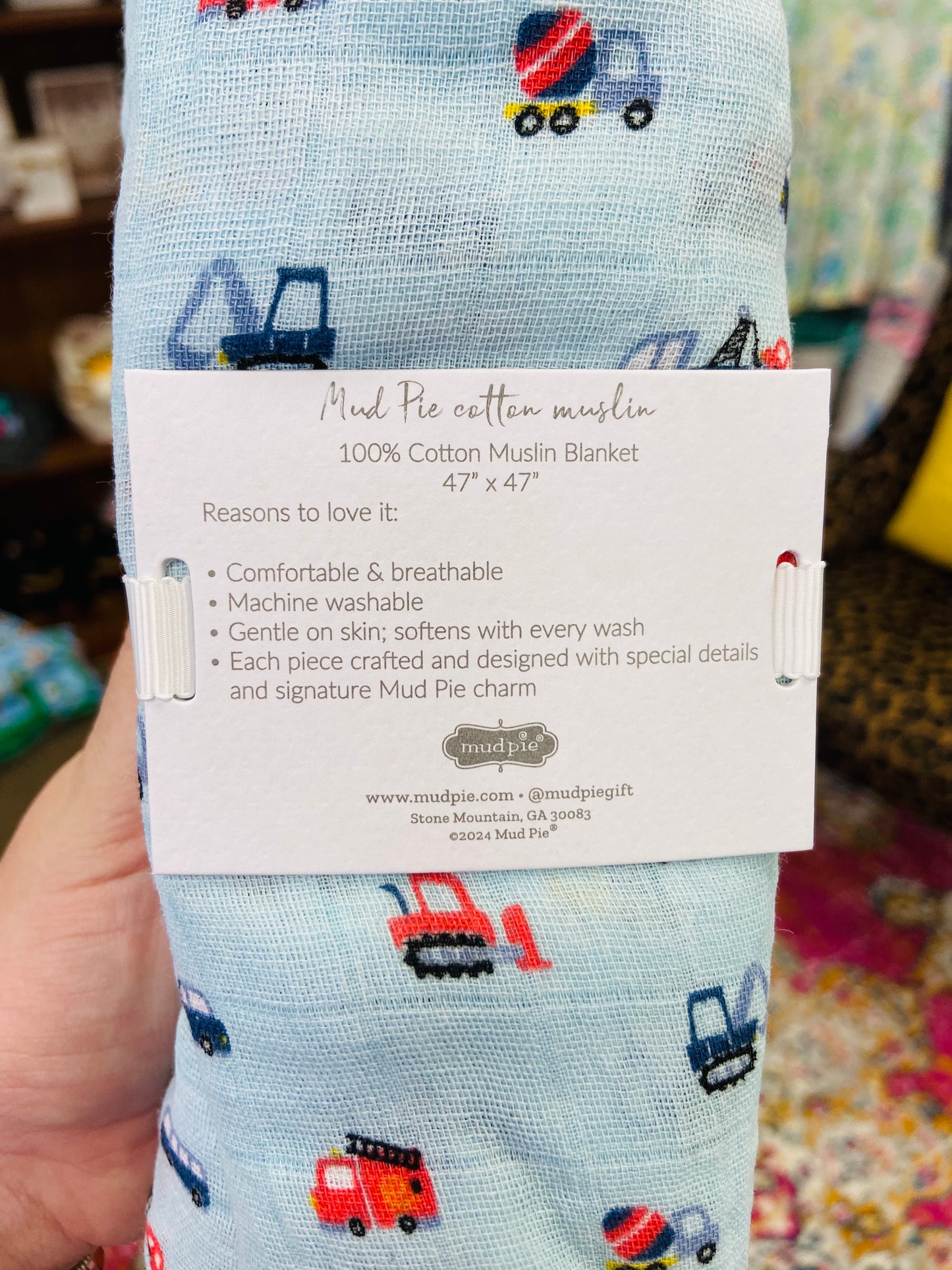 Bulldozer rattler & swaddle set