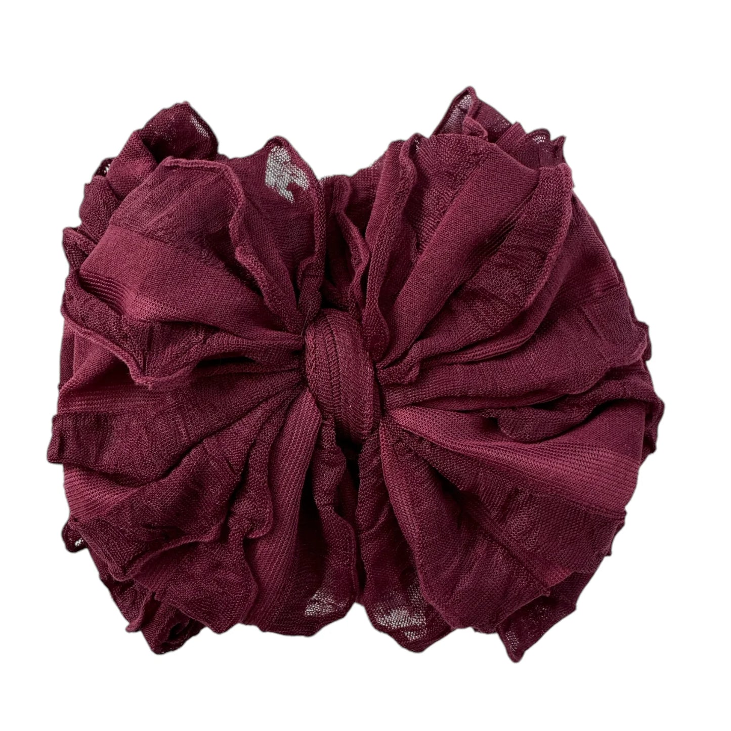 Ruffled Headband~ Maroon