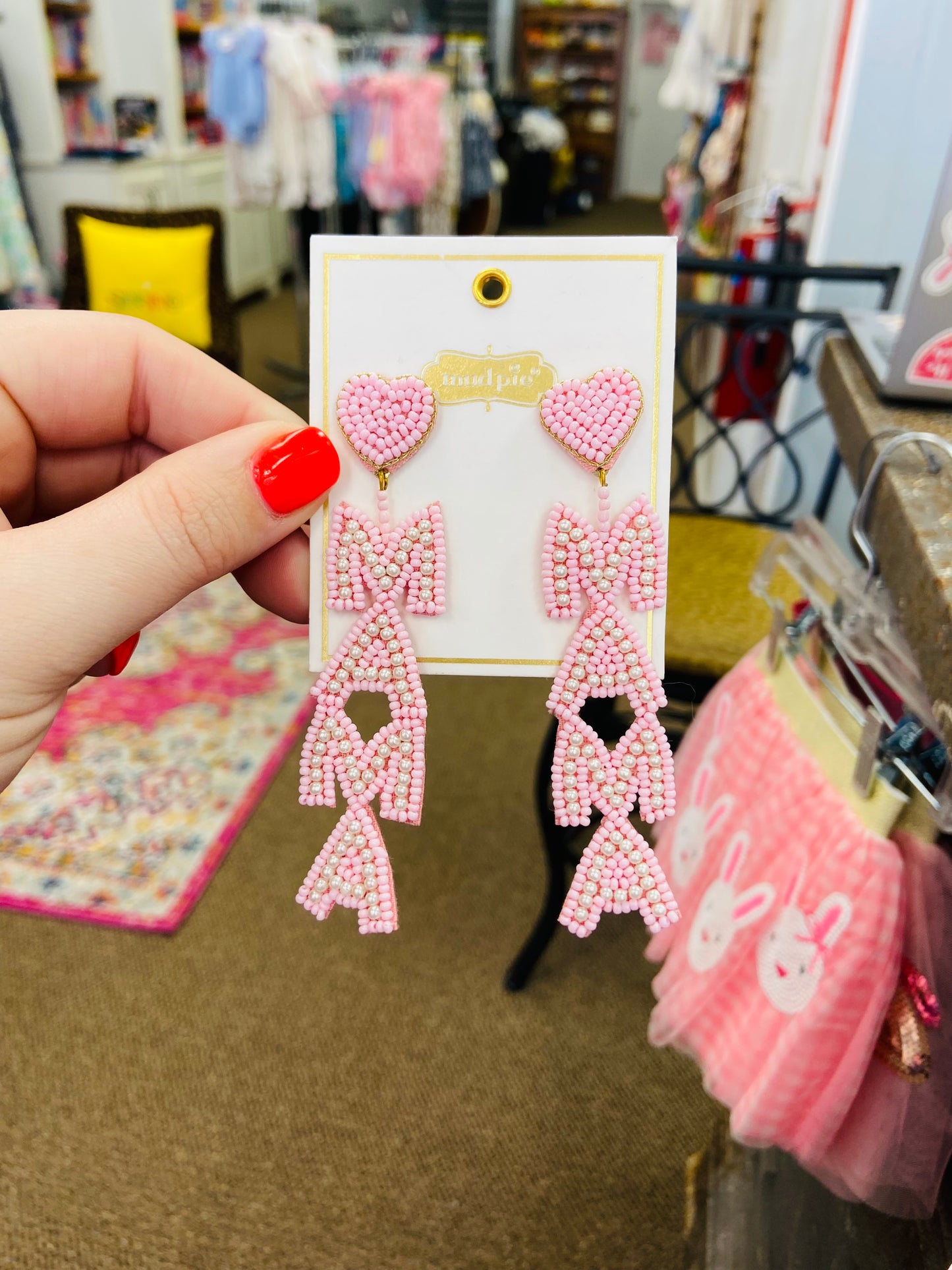 Mama pink earrings