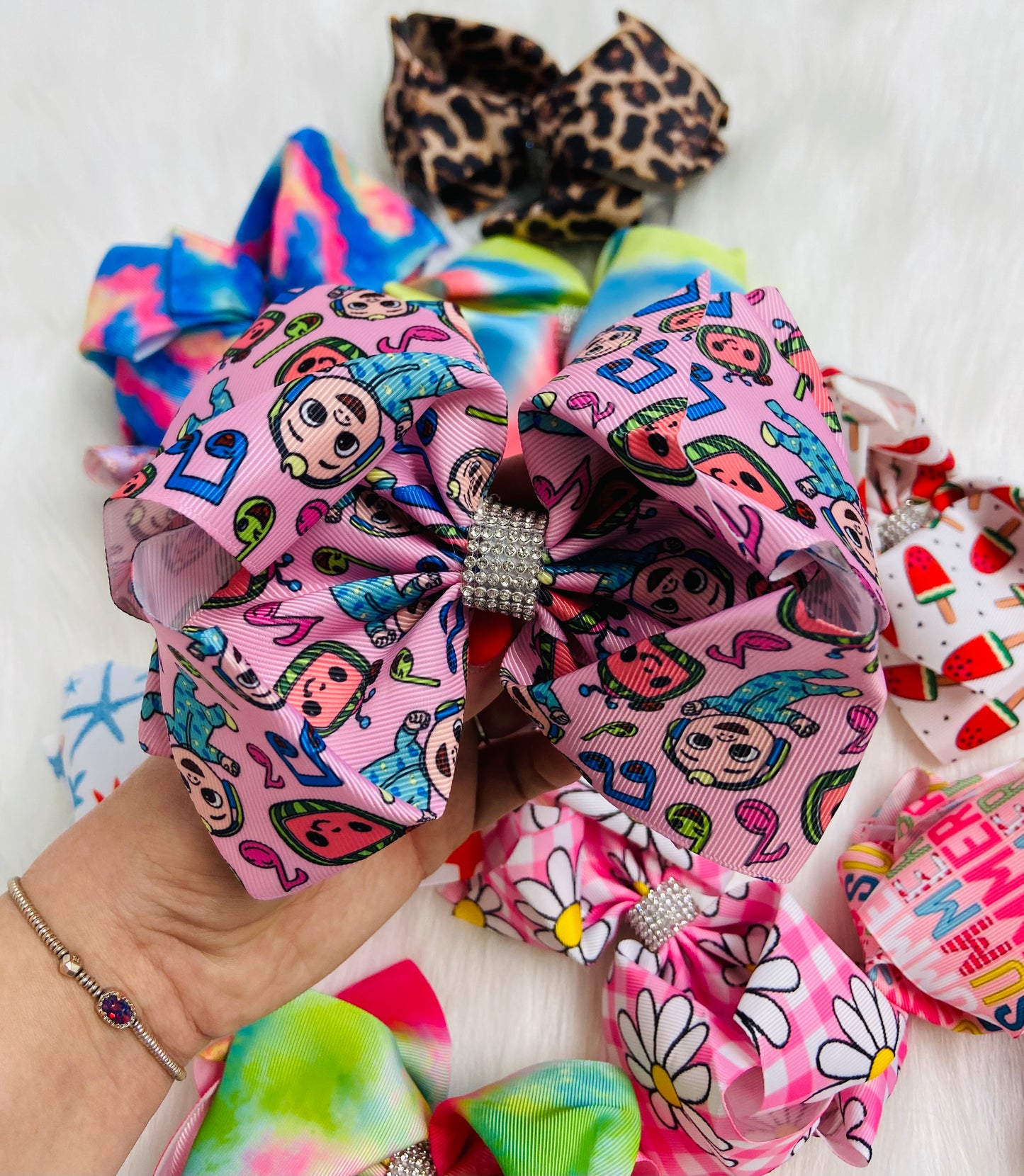 Coco melon bling Bow