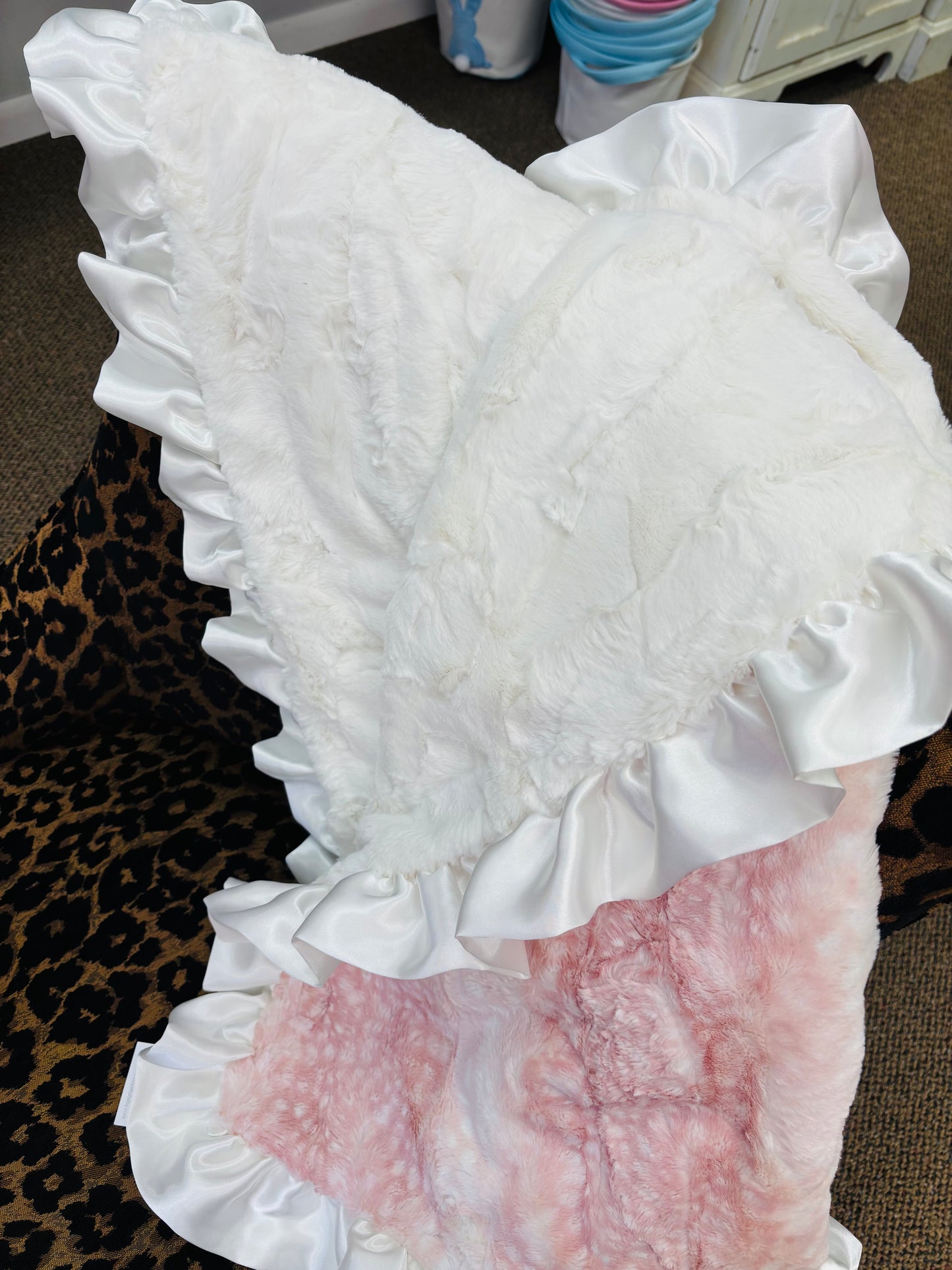 Sweet Pink Fawn Plush Blanket