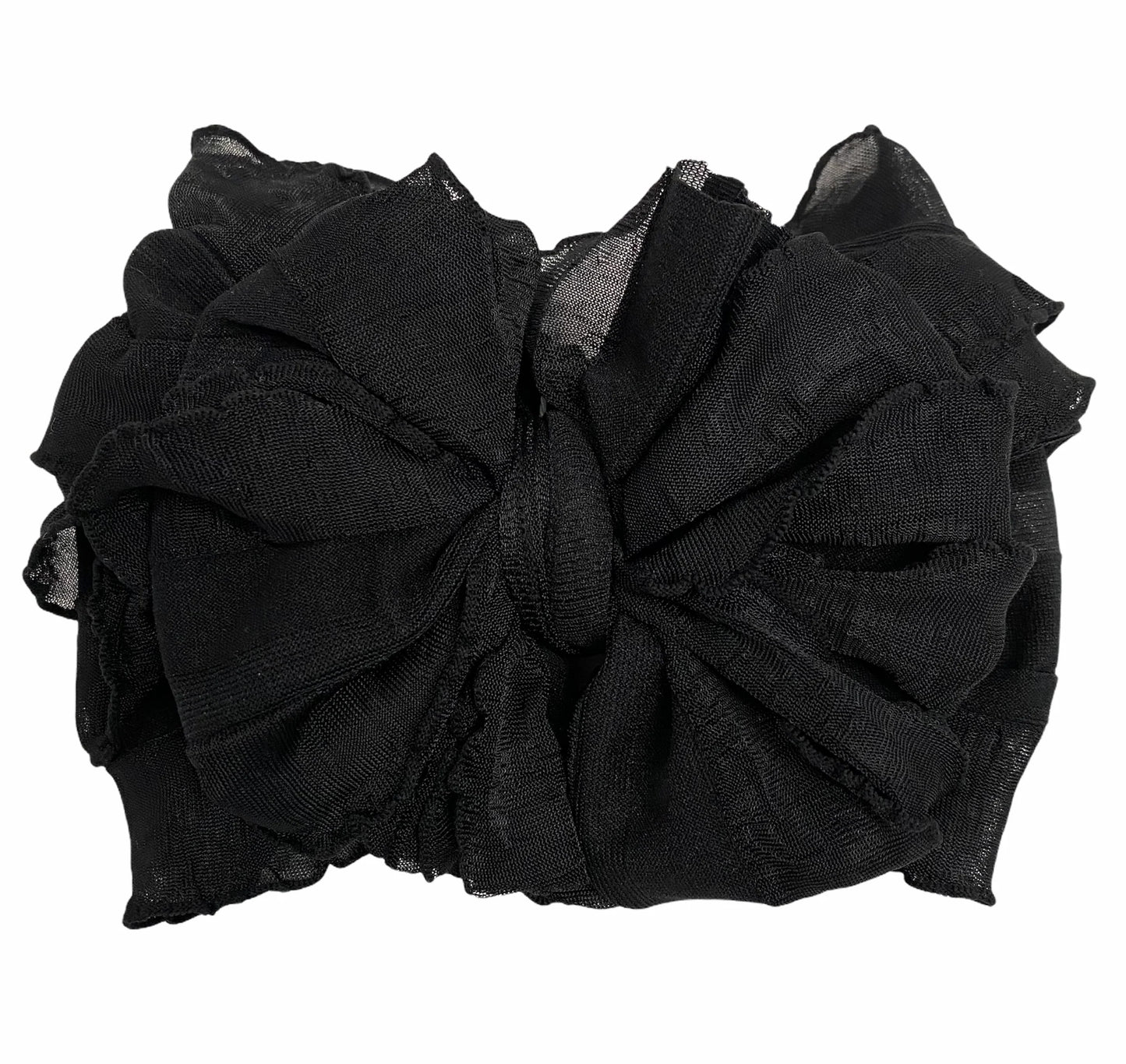 Ruffled Headband- Black