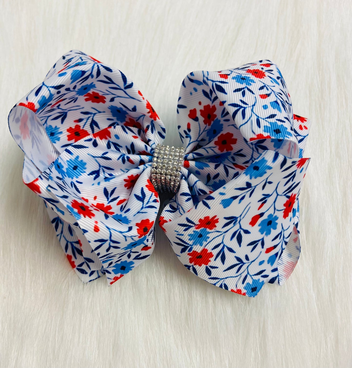Red white and blue bow