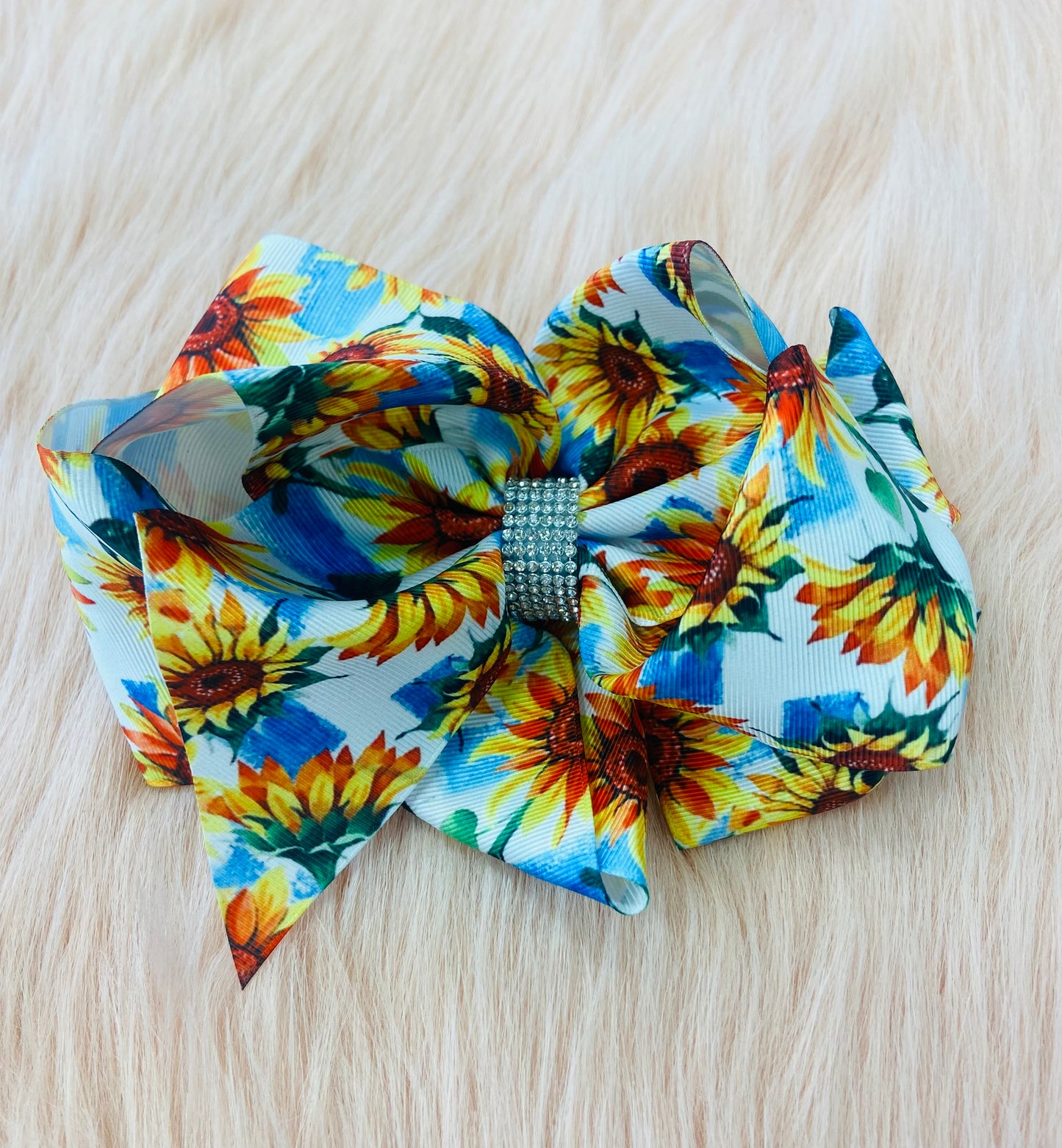 Sunflower bling bow