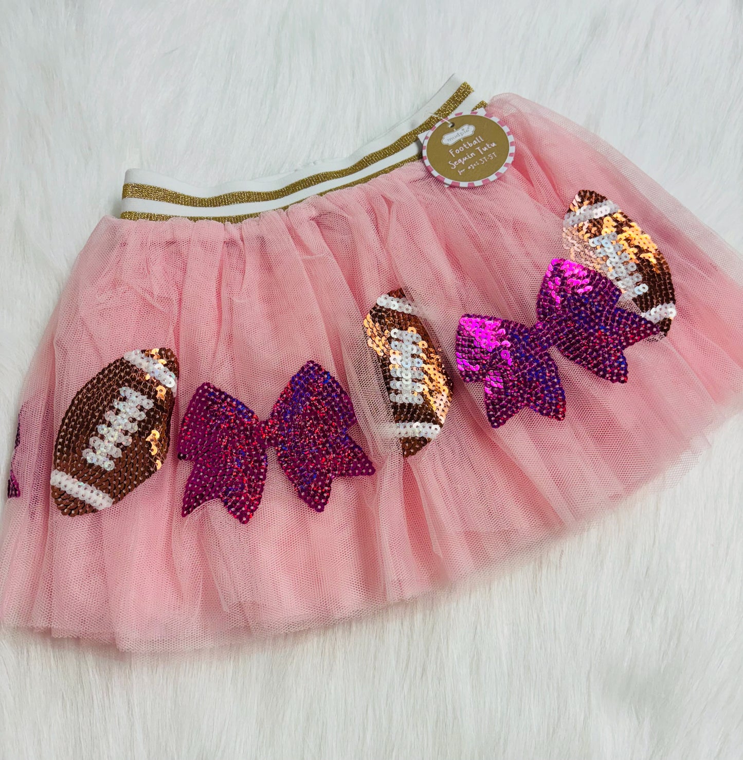 Pink football double mesh tutu