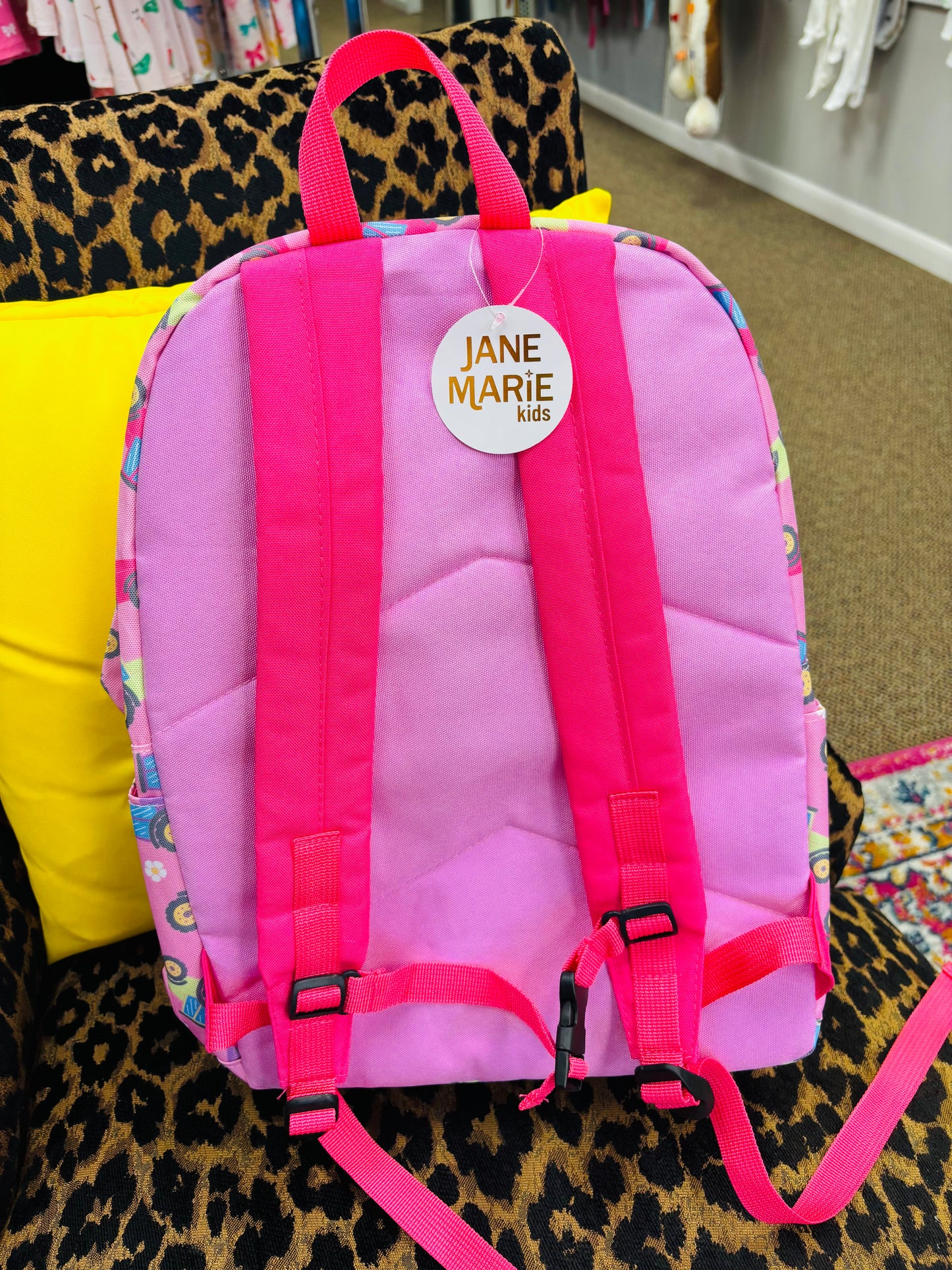 Pink tractor backpack