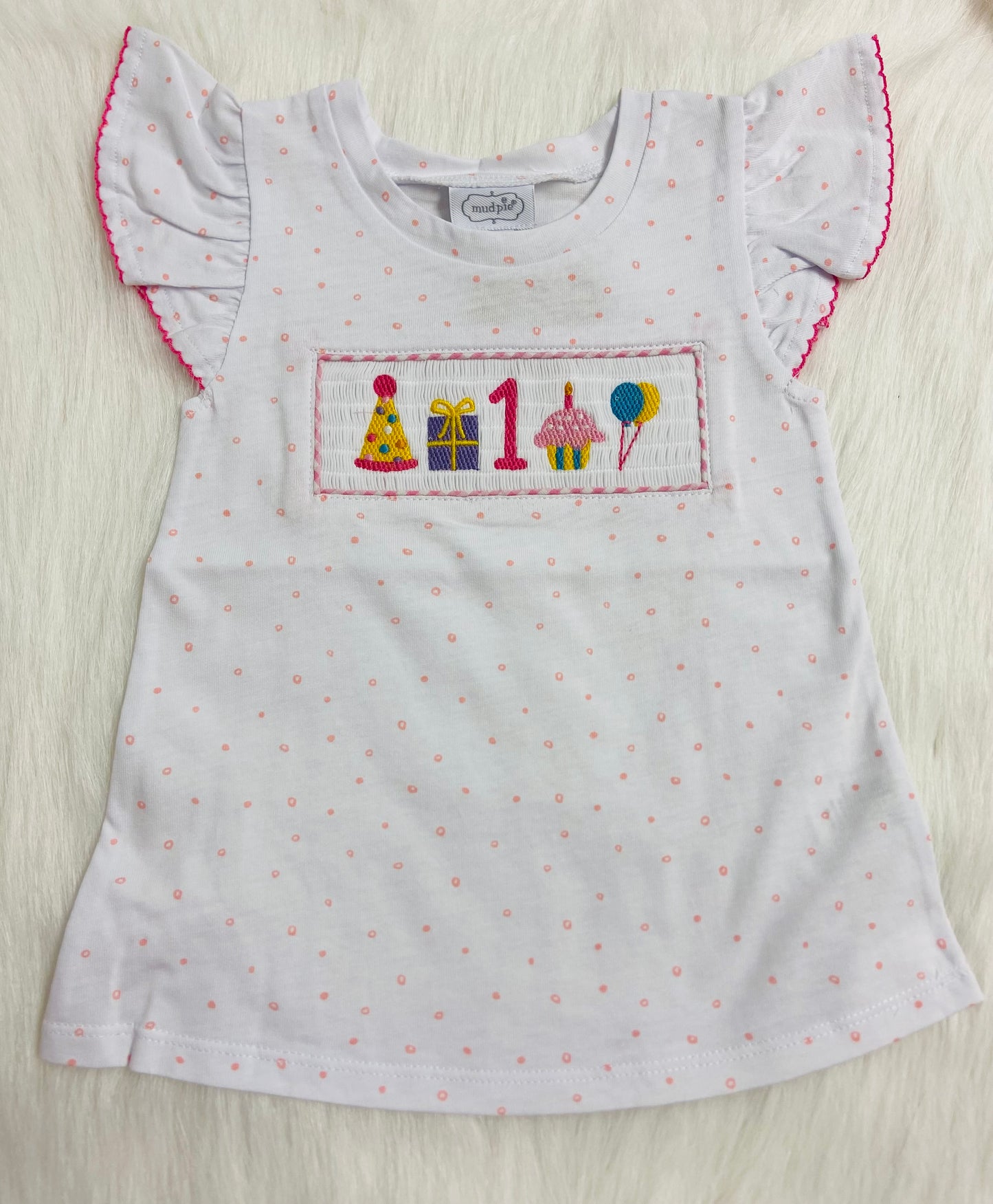 Birthday girl smocked tunic