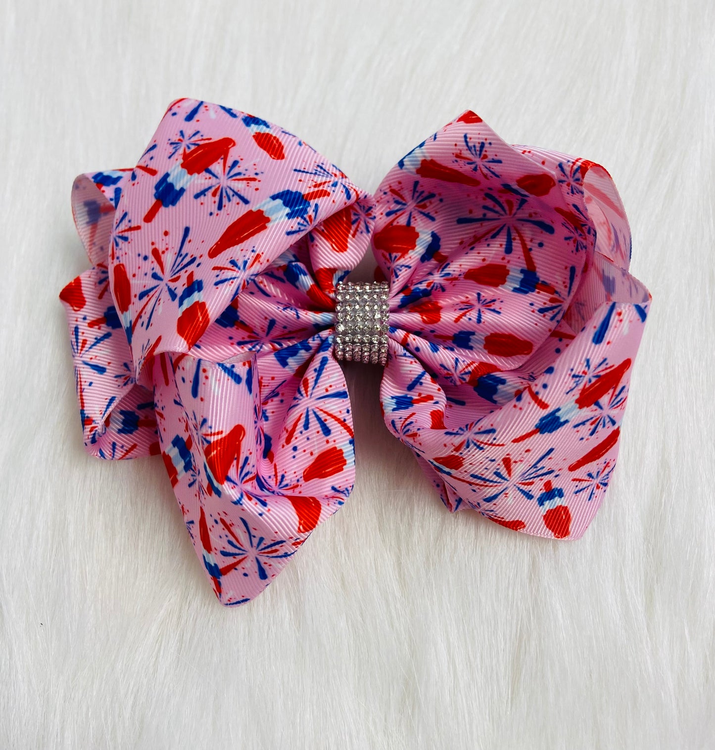 Pink Fourth of July Bow