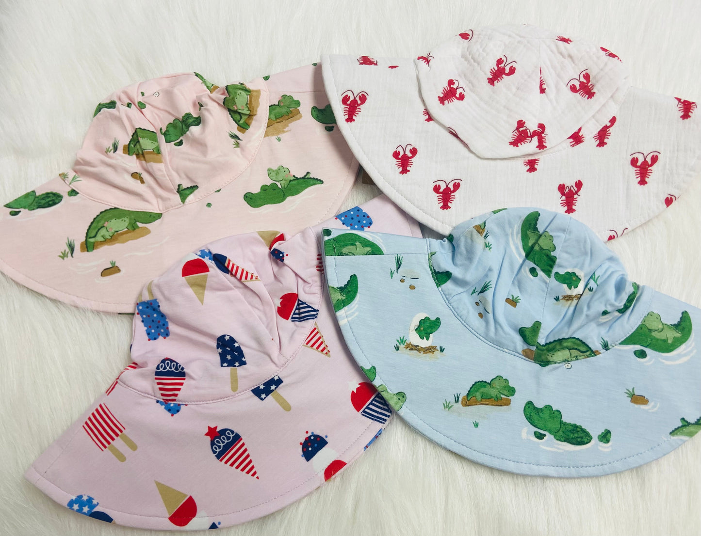 Pink American ice cream bucket hat