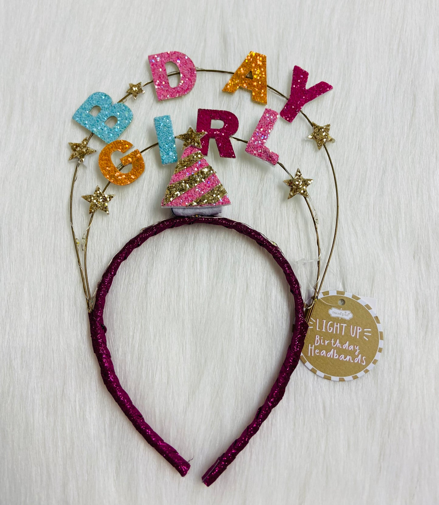Birthday girl light up headband