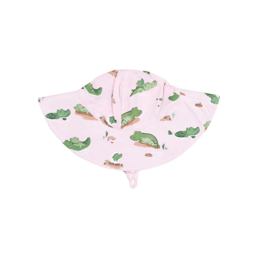 Pink alligator bucket hat