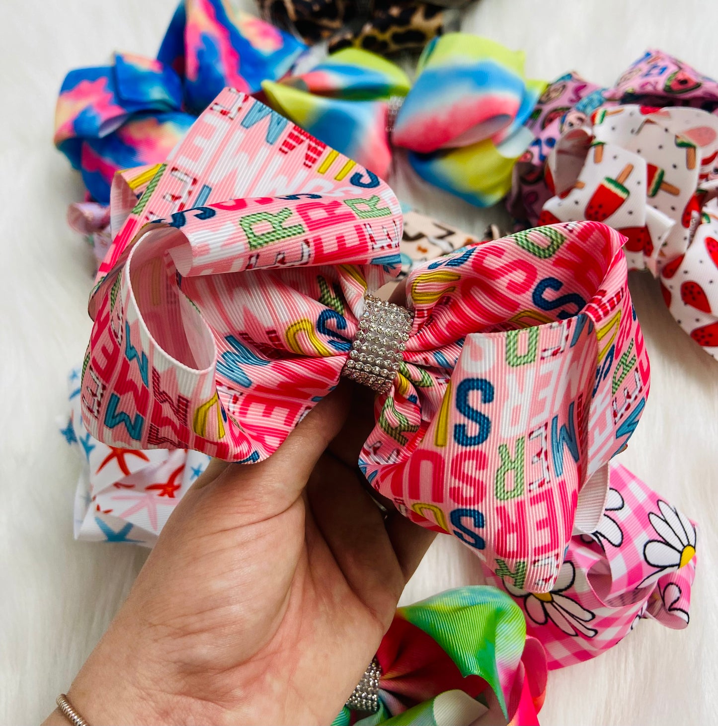 Summer bling Bow