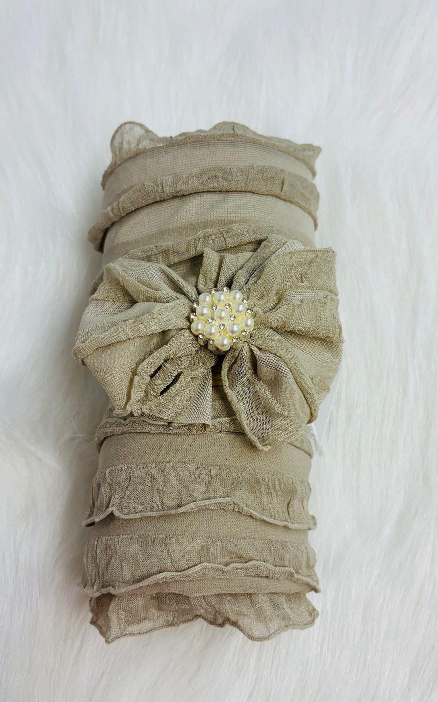 Champagne swaddle wrap & headband