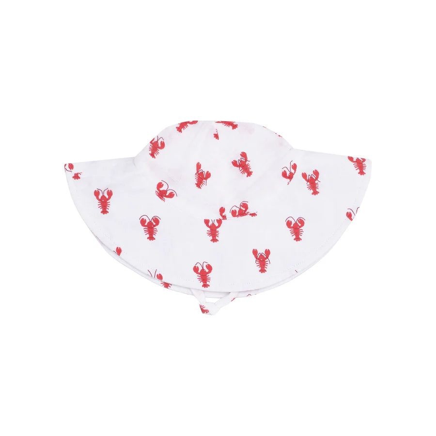 Lobster muslin wide brim hat
