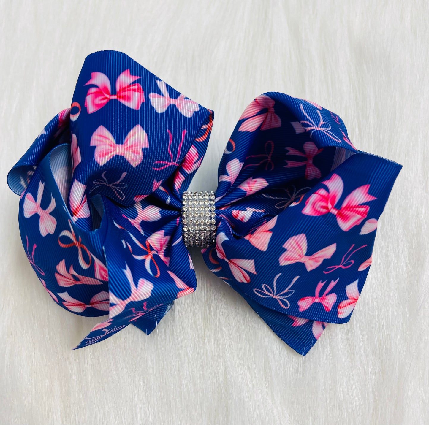 Blue pink bow