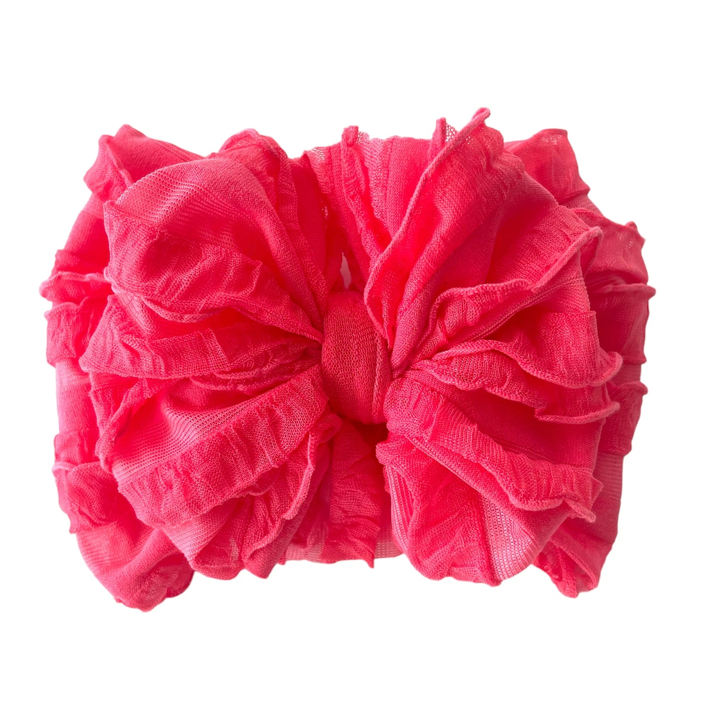 Ruffled Headband~ Coral