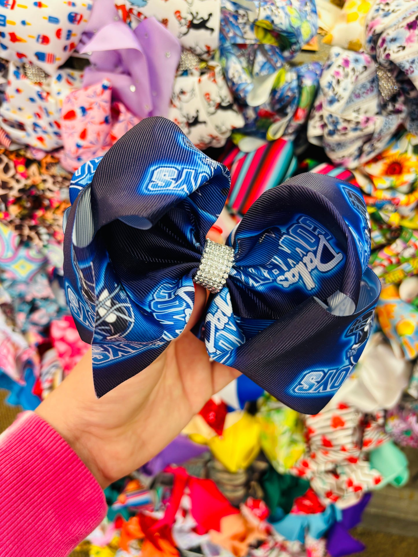 Dallas cowboy bling Bow