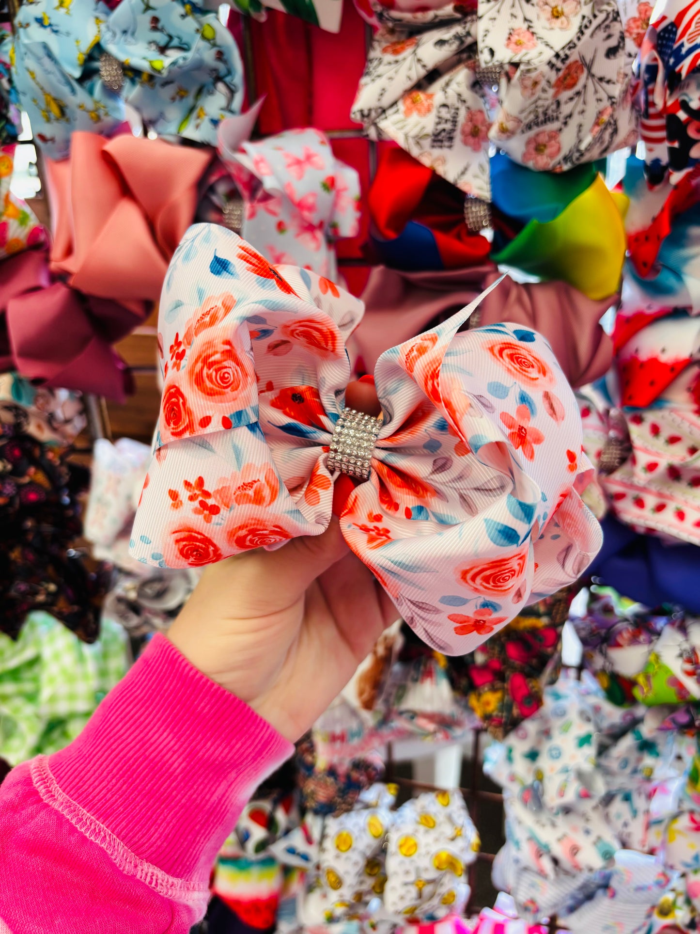 Pretty roses bling bow