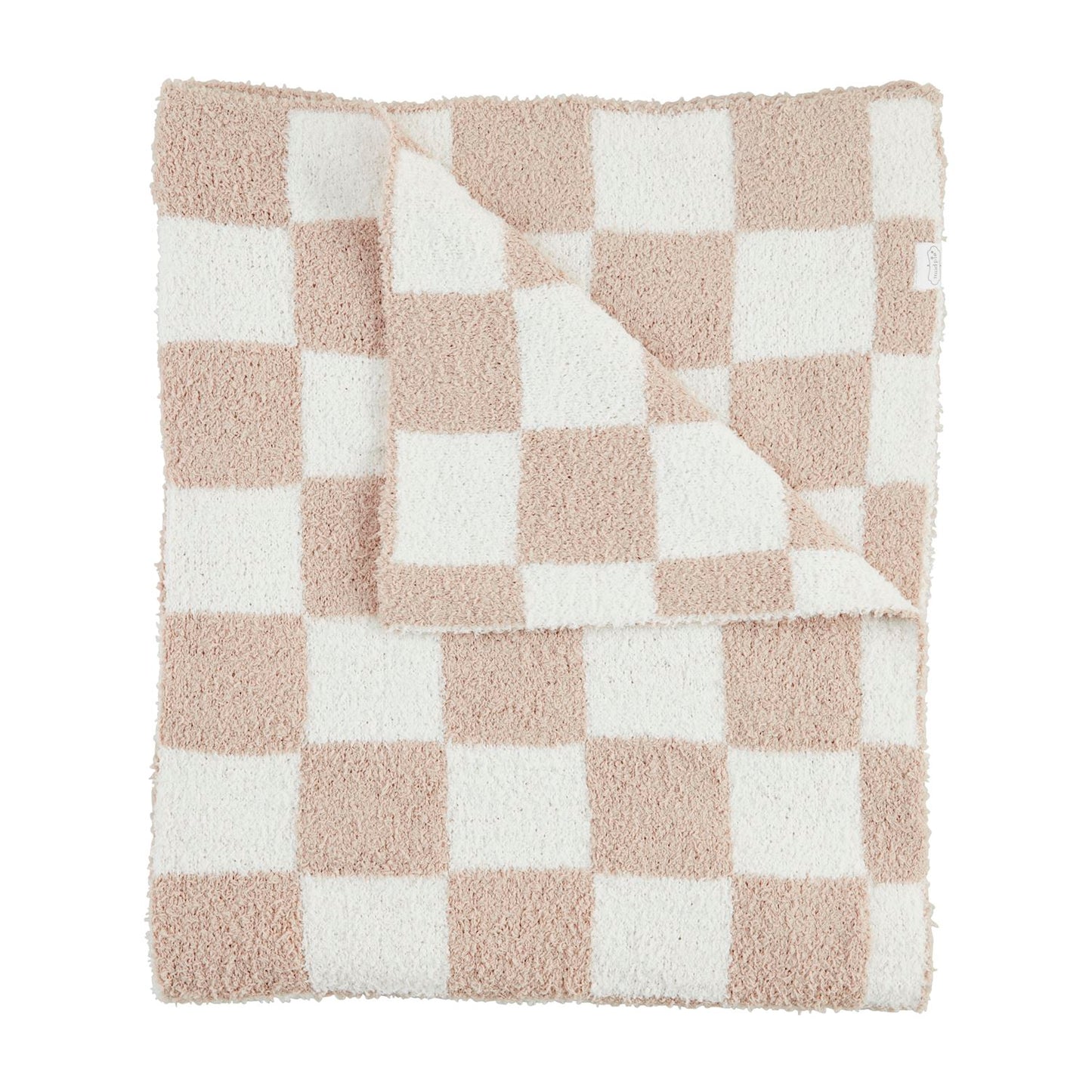 Nude Chenille check blanket