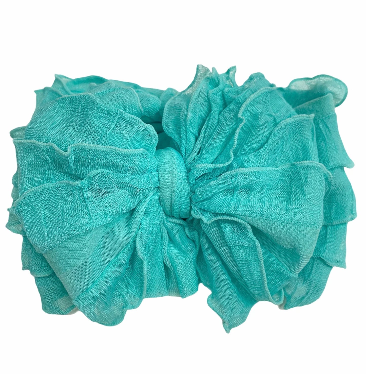 Ruffled Headband~ Cool Mint
