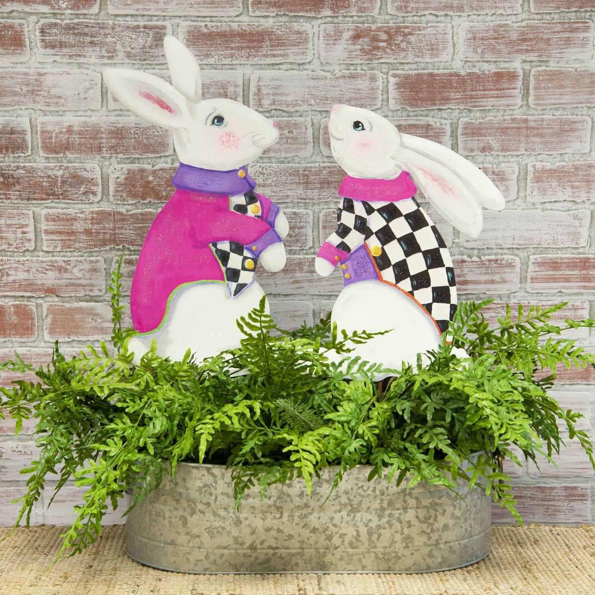 Round Top Collection - Elegant Rabbits in Sunday Best S/2