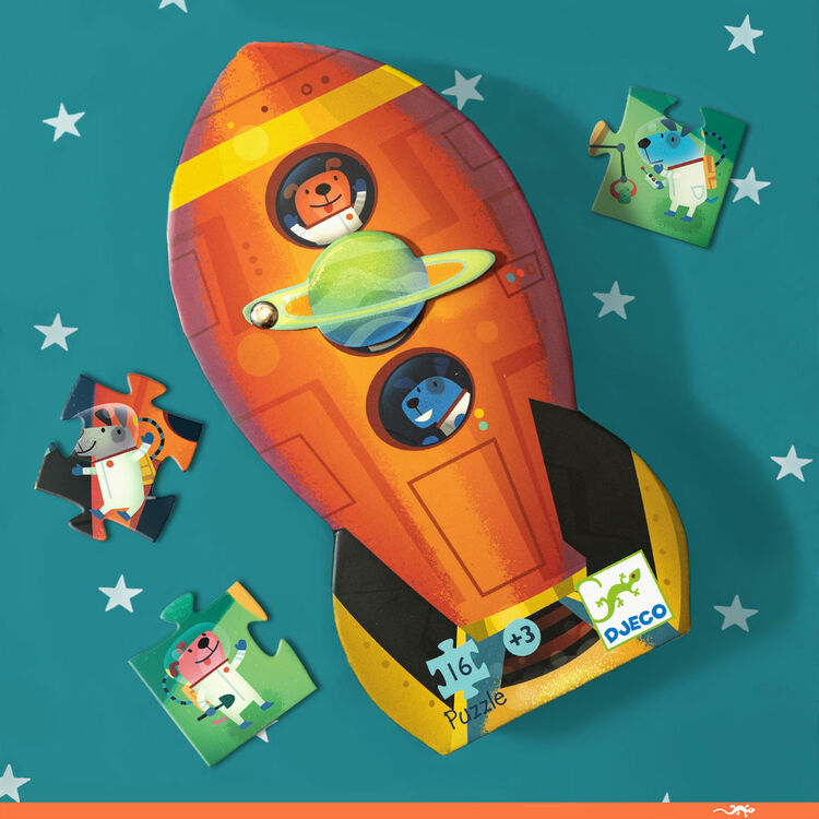 DJECO 16 PC. PUZZLE - SPACESHIP