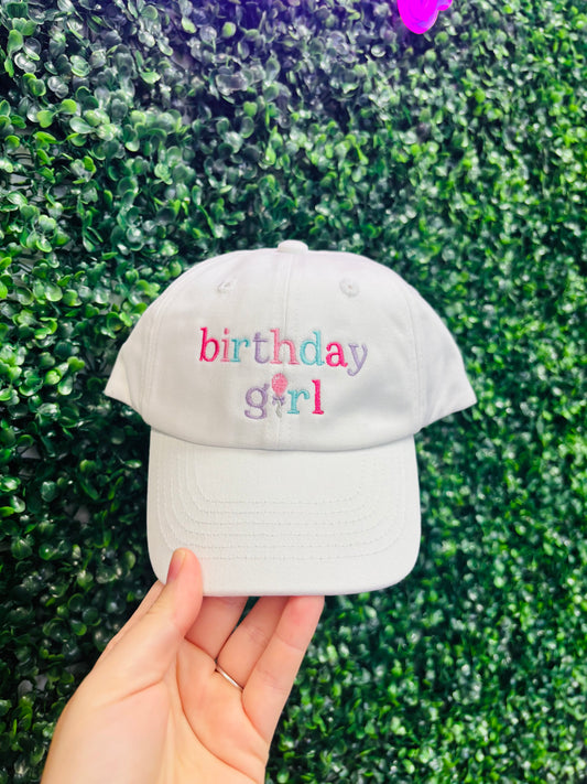Birthday Girl Bow Baseball Hat (Baby/Toddler, Youth)