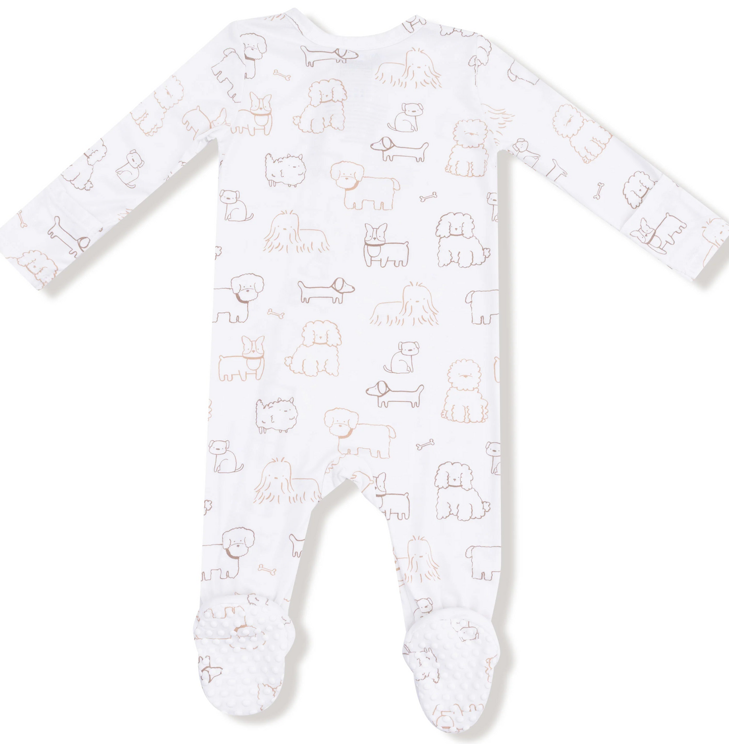 Neutral Pups 2 way zipper footie