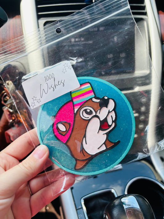 Blue Bucc-ees Car Freshie