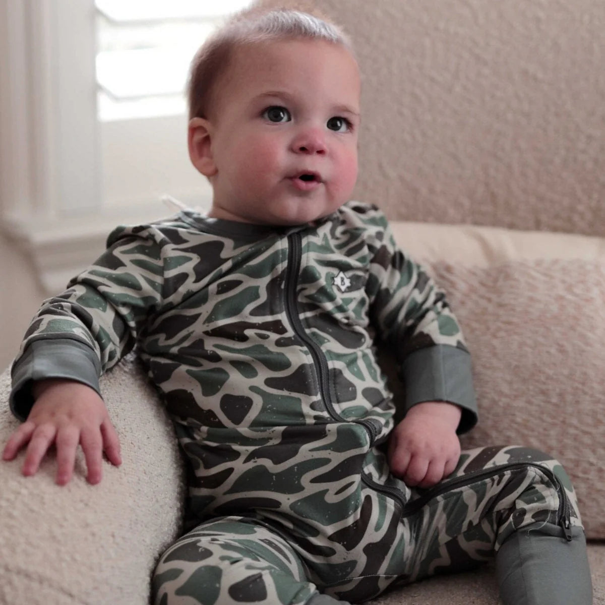 Baby Zip Up - Retro Duck Camo-Burlebo