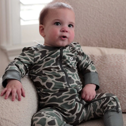 Baby Zip Up - Retro Duck Camo-Burlebo