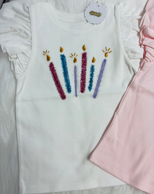 Candles birthday tee