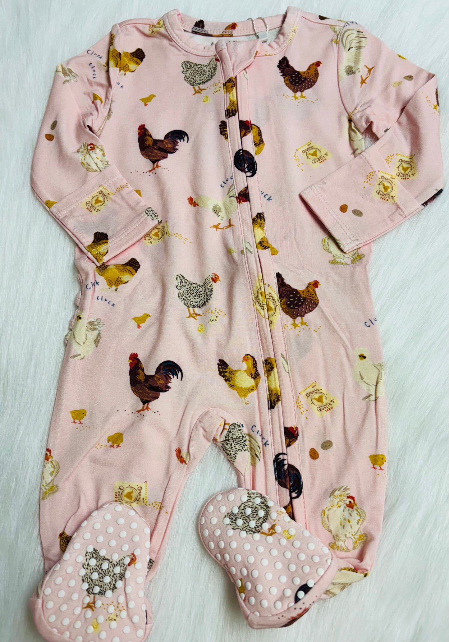 Collector Chicken Pink ruffle footie