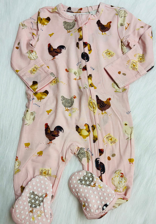 Collector Chicken Pink ruffle footie