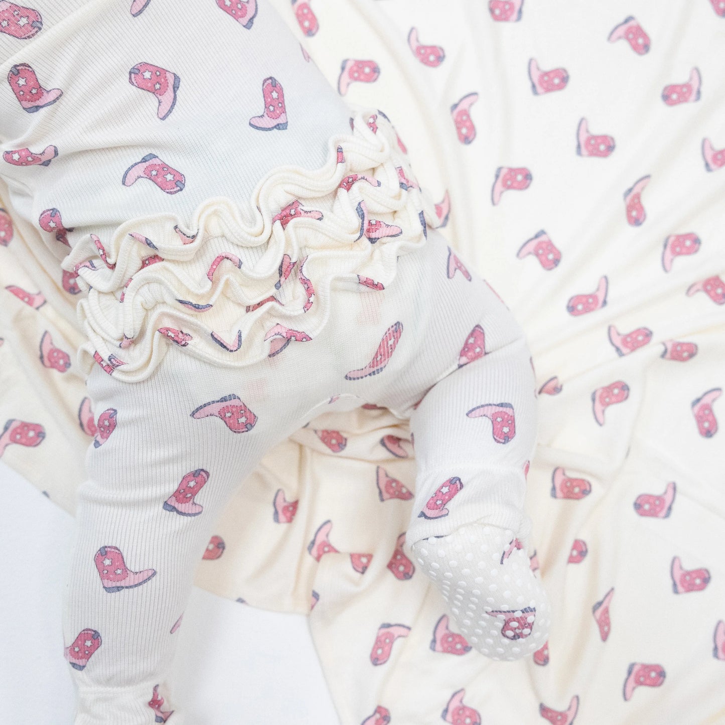 Petite Cowgirl Ruffle Footie