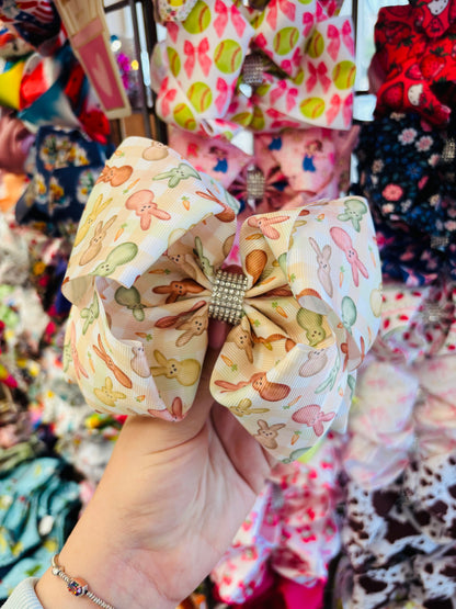 Nude peep bling bow