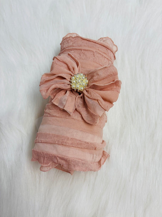 Paris Pink Swaddle wrap & headband